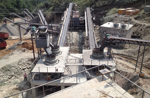 安徽金寨時(shí)產(chǎn)600噸破碎生產(chǎn)線