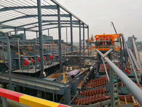 雙金機械時產4000噸機制砂生產線客戶現(xiàn)場