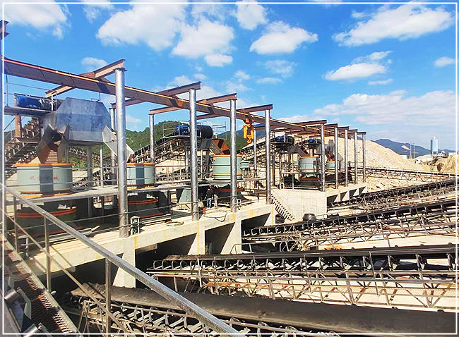 雙金機(jī)械客戶砂石料加工生產(chǎn)線現(xiàn)場(chǎng)