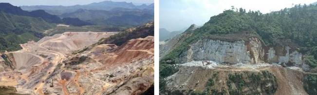 礦山對比照片